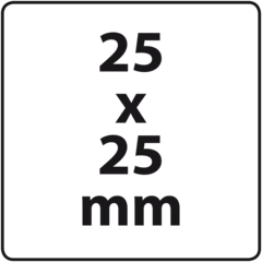 25 x 25 mm