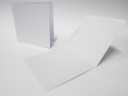 1.000 ex. Blanco Kaarten 4 pag. 13x13cm Mat Wit