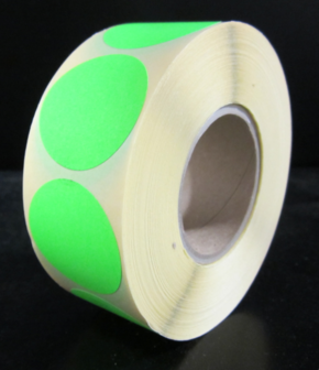 1.000 ex. 35 mm rond Fluor Groen