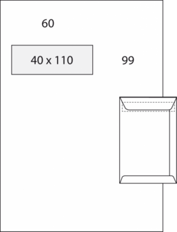 250 Enveloppen DINC4A V96 120 grams Bankpost Onbedrukt