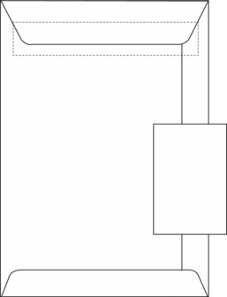 250 Enveloppen DINC4A ZV 120 grams Bankpost Onbedrukt