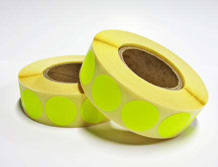 10.000 ex. 20 mm rond Fluor Geel