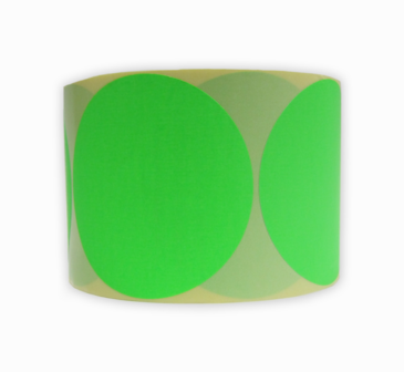 10.000 ex. 100 mm rond Fluor Groen