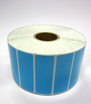 20.000 ex. 25 x 70 mm PE Folie Blauw