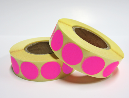 2.000 ex. 35 mm rond Fluor Roze