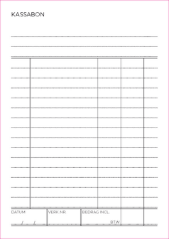 Kassablok A6 - 2x50 vel - doorschrijvend - wit &amp; geel vel - 8 stuks in verpakking