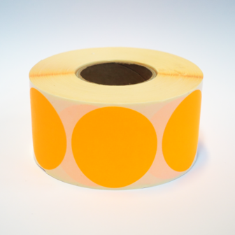 mat fluor oranje 50mm rond