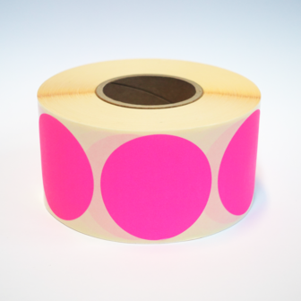 fluor roze 50mm rond