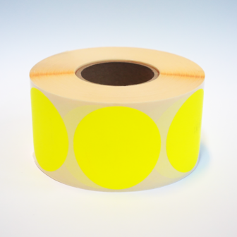 fluor geel 50mm rond